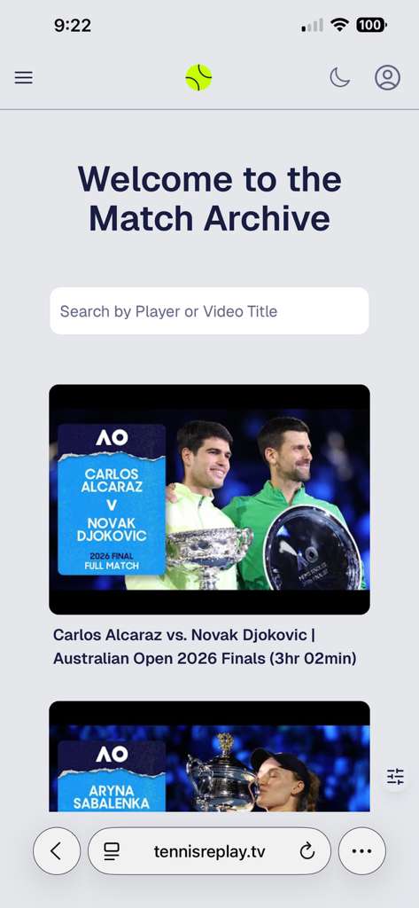 Mobile light mode view of archive page